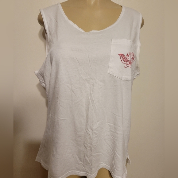 PINK GOLPHER NATION Victoria Secret White Sleeveless Top - Picture 1 of 5